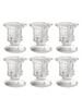 1/6Pcs Clear Tapered Glass Candle Holders, Christmas Decor Candlesticks, Bulk Glass Candle Holder Ornaments
