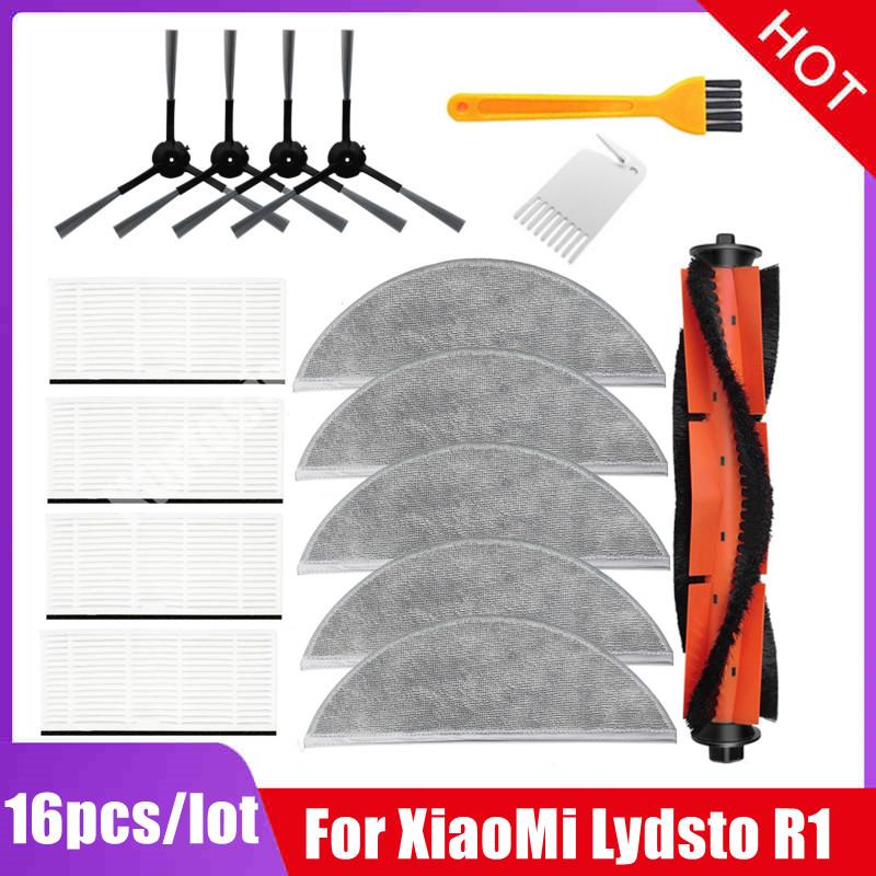 For Xiaomi Lydsto R1 R1A Accessories Spare Parts Robot Vacuum Cleaner Replacement Main Brush HEPA Filter Side Brush Mop Rags