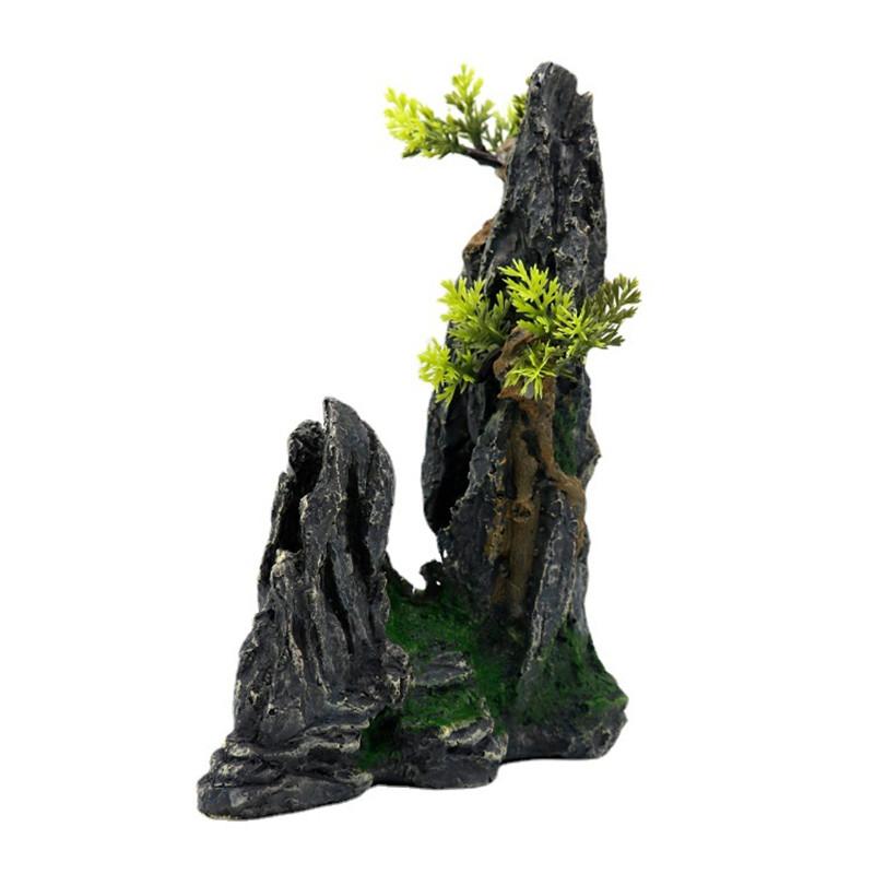 Fish Tank Decoration Simulation Rockery Decorative Rocks Landscape for Aquarium Decor Ornaments Resin Rockery Aquarium Furniture