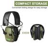 Tactical Electronic Shooting Earmuff Case Anti-noise Headphone Sound Amplification Hearing Protection Headset Foldable with Bag