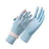 UV Protection Driving Gloves Women Lightweight Ice Silk Long Finger Anti-Slip Touchscreen Compatible Outdoor Cycling
