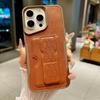 Luxury Credit Card Holder Slot Bag Stand PU Leather Phone Case For iPhone 17 16 15 14 13 12 11 Pro Max Pocket Fold Bracket Cover
