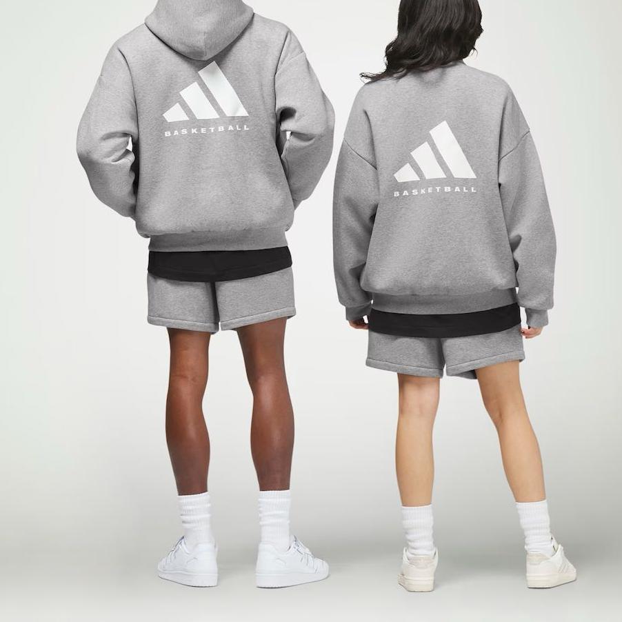 Adidas Originals Trefoil Basketball Chapter 02 Retro Logo Print Casual Shorts Unisex Bottoms Deep-Oatmeal IN1722