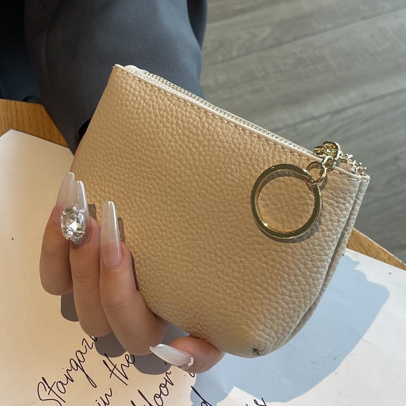 2024 New Tassel Coin Purse Mini Genuine Leather Women Wallets With Keychain Excellent Cowhide Purse Key Wallet Card Holder