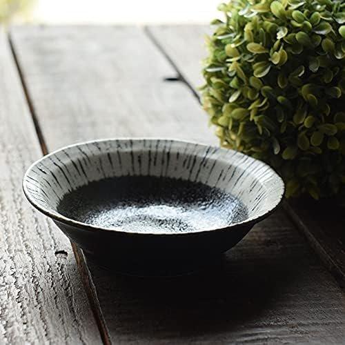 Kobayashi Togei Kuroshio 14.5cm Japanese Porcelain Shallow Bowl, Textured Non-Slip Ceramic Tableware, Made In Japan