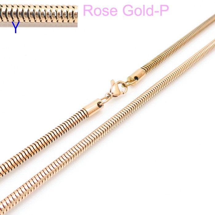 Stainless Steel Round Snake Chain Necklace For Men Women‘s Lightweight Smooth Layering Choker Multiple Minimalist Trendy Jewelry