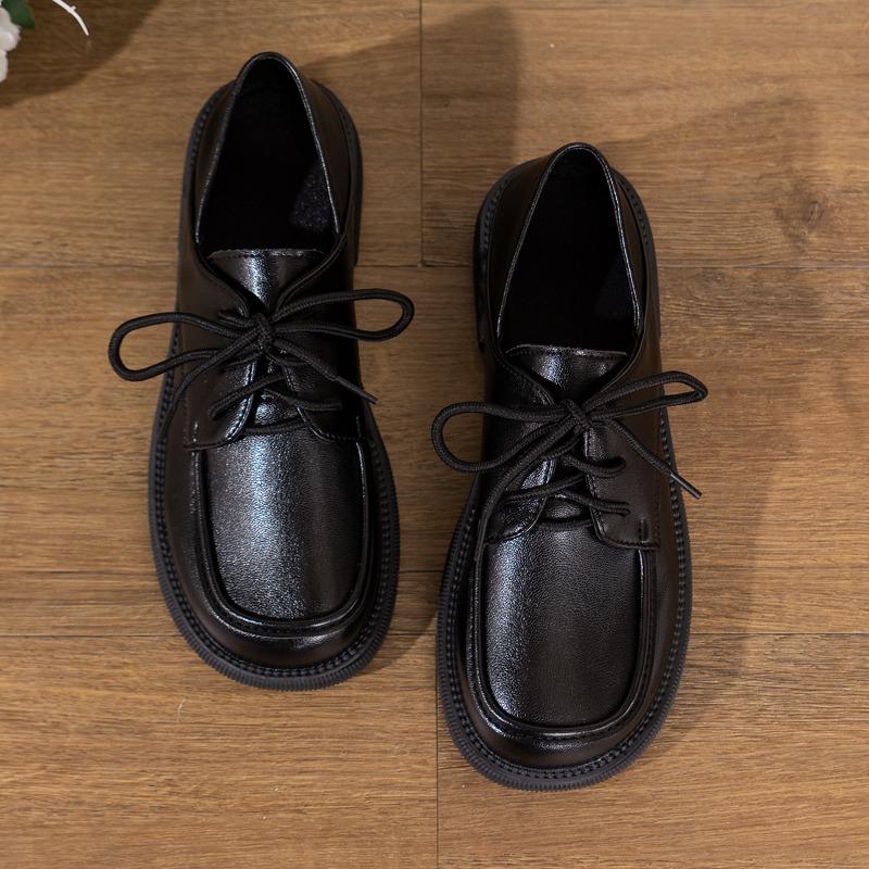 Moda Vintage sobre Sapatos com Cadarços Calçados Femininos Outono Oxfords Salto Baixo Feminino Vestido Sapatos Mary Jane Básicos Mocassim Feminino