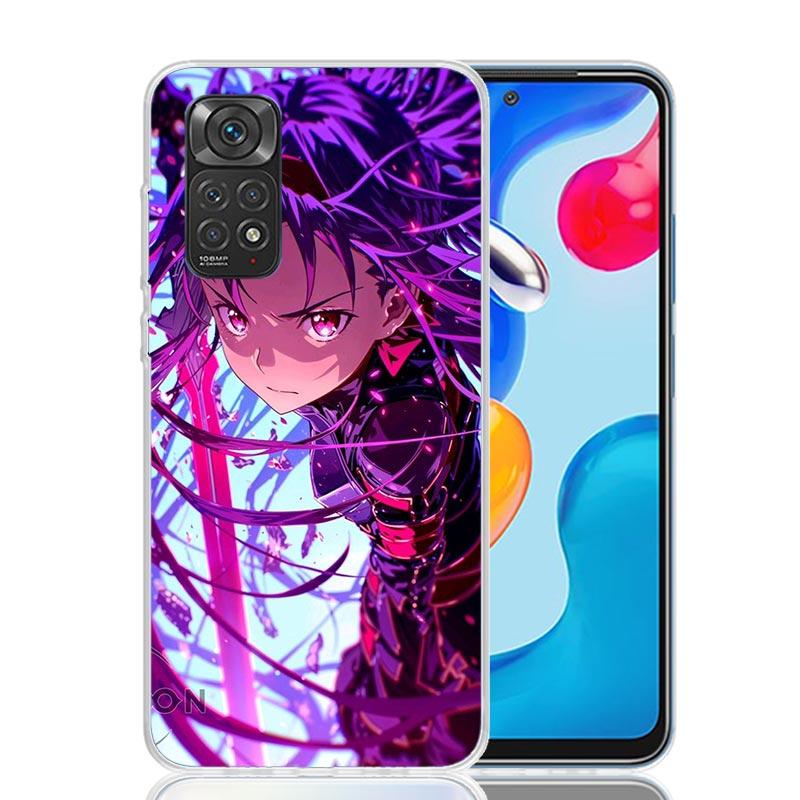 Anime Sword Art Online SAO Phone Case For Xiaomi Redmi Note 15 14 13 12S 12 Pro Plus 11S 11E 11 11T 10S 10 Art Soft Pattern Cove