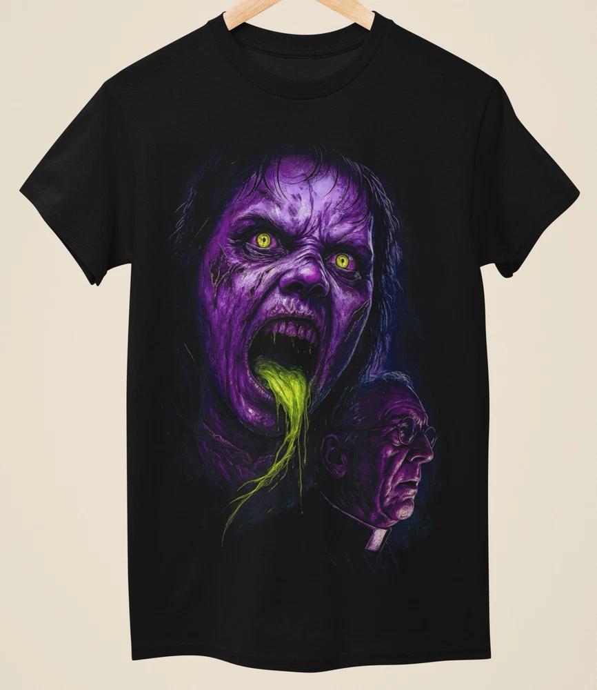Evil Horror Exorcist Unique Halloween Unisex Black Printed TShirt (Ho005) S