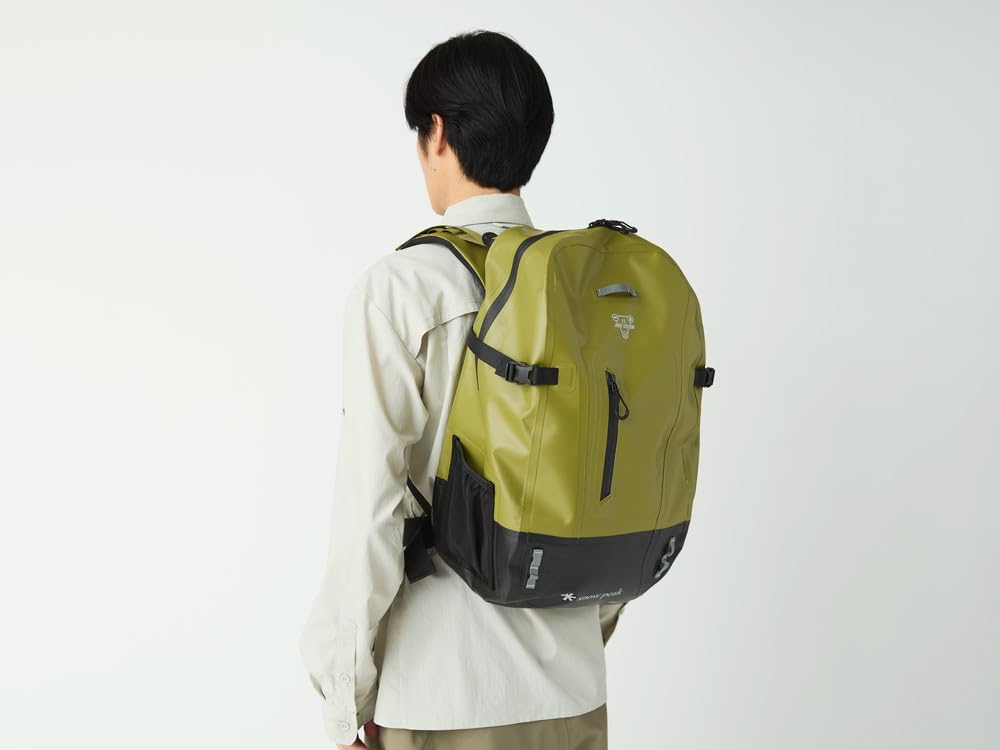 Snow Peak SP FF Joint System Waterproof Daypack Waterproof and Dry Backpack for Men and OLIVE One SPF-AC-25AU901 Women,