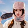 Light Down Cotton Women Autumn and Winter Cold Scarf Mask Integrated Ski Cap Outdoor Cycling Cap