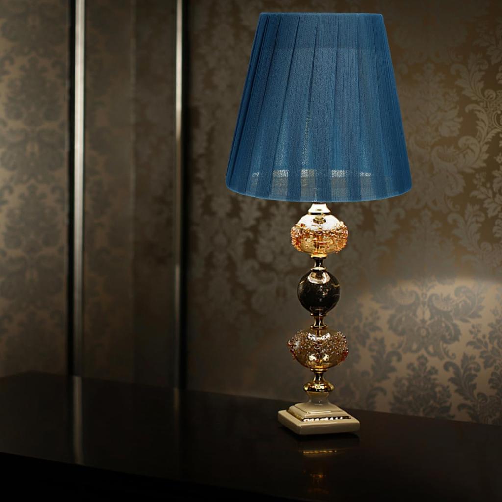 Uonlytech Trendy Home Decor Translucent Gauze Lamp Shade Pleated Light Translucent Lampshade for Table Lamp Floor Lamp Pendant Light 5. 5x5. 5x5.