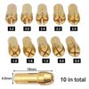 10-11pcs/batch Mini Drill Brass Collet Collet for Rotary Tools 0.5-3.2mm Brass and Nut for Accessory Set