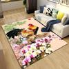 3D Rooster and Hen Chicken Carpet Bedroom Full Cover Living Room Rug Resistant To Dirt Easy To Maintain Soft Kitchen Decor Mat