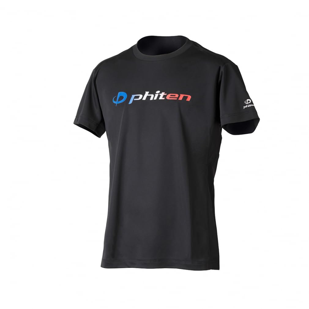 

Phiten RAKU Volleyball Short Sleeve T-Shirt, Tricolor, Size L, Unisex, Black