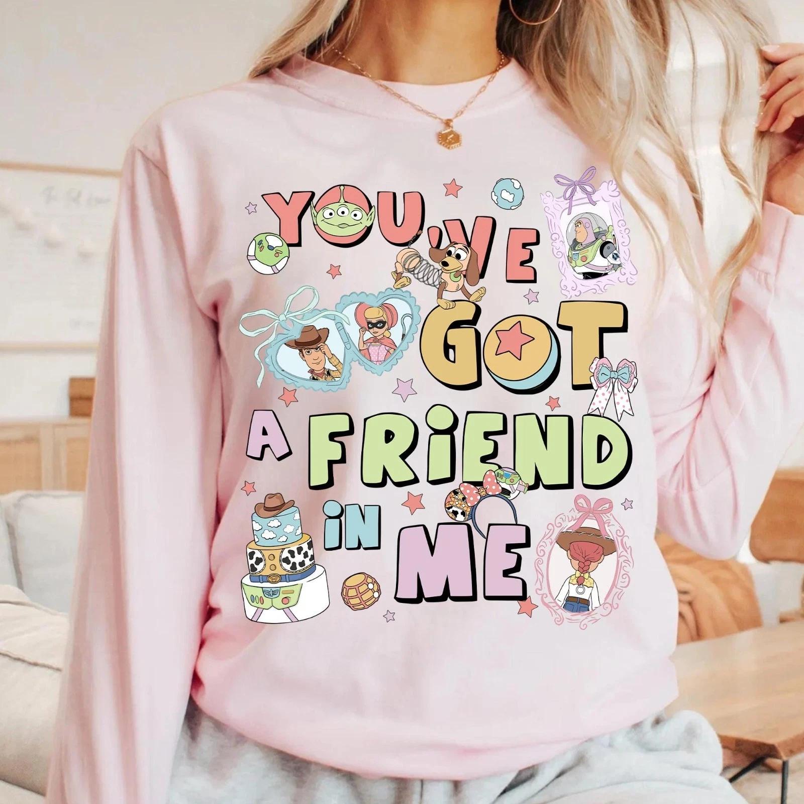 

Vintage You’ve Got A Friend In Me Toy T-T-Shirt, Pixar Toy Coquette M