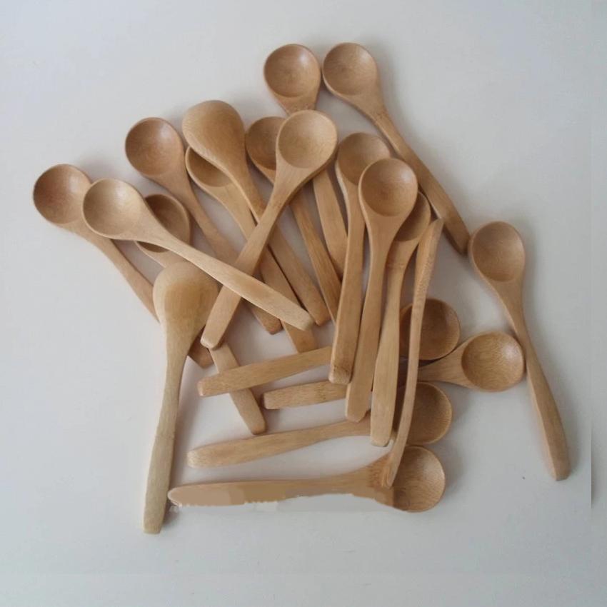 10/50/100pcs Natural Bamboo Honey Spoons Coffee Spoons Teaspoons Kitchen Seasoning Spoons Food-Grade Table Spoons4