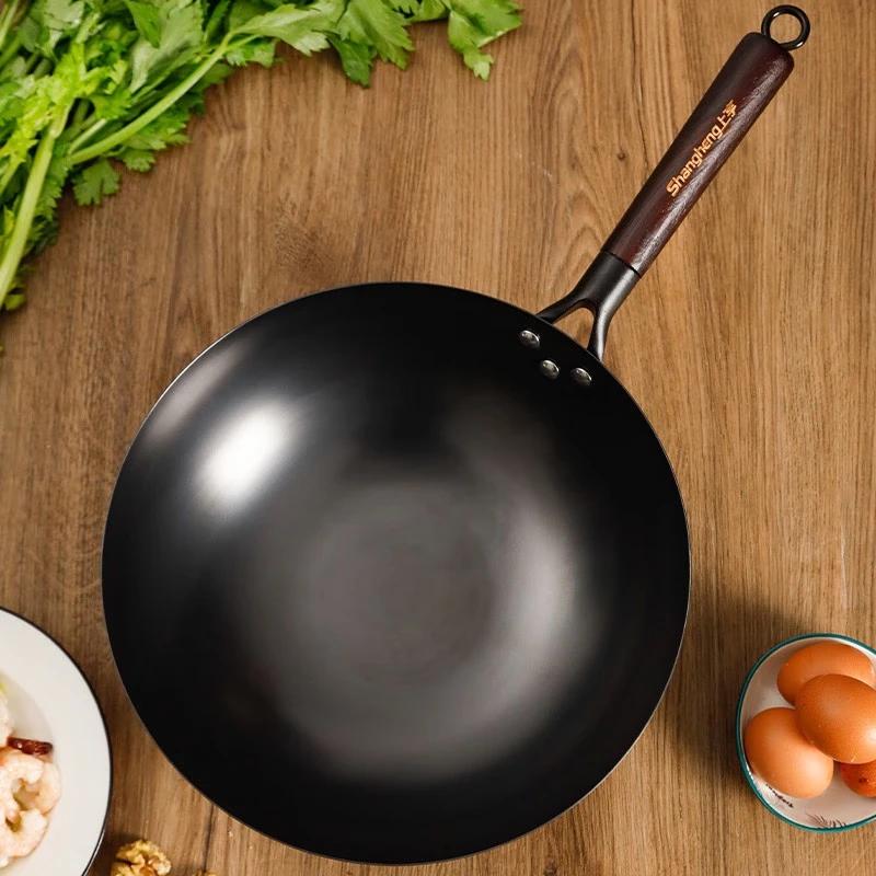 Shangheng 30cm Non-Coated Iron Wok