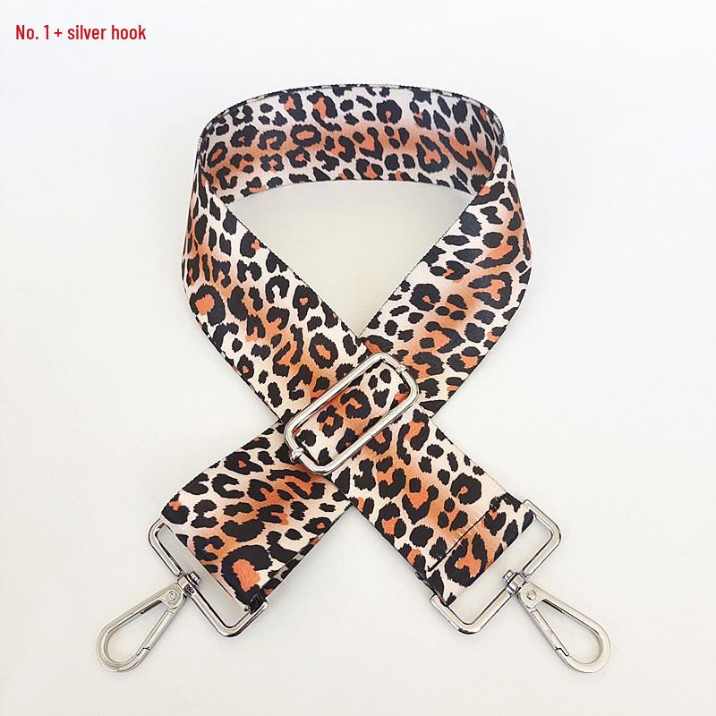 Colorful Leopard Print Adjustable Shoulder Strap - 5CM Wide, Single Shoulder, Crossbody.