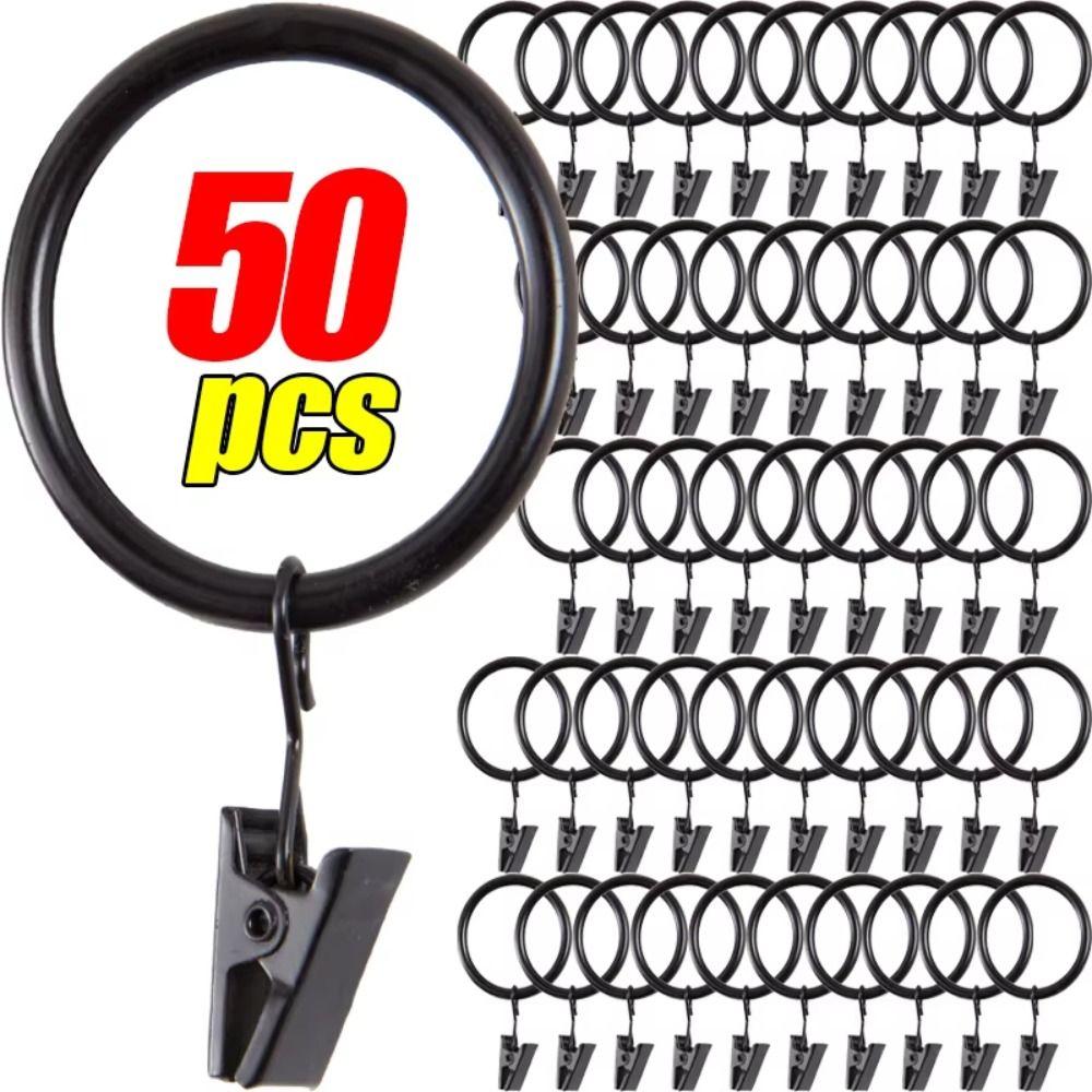 Metal Curtain Rings Heavy Duty Roman Circles Decorative Hanger Pins Metal Curtain Clips Home