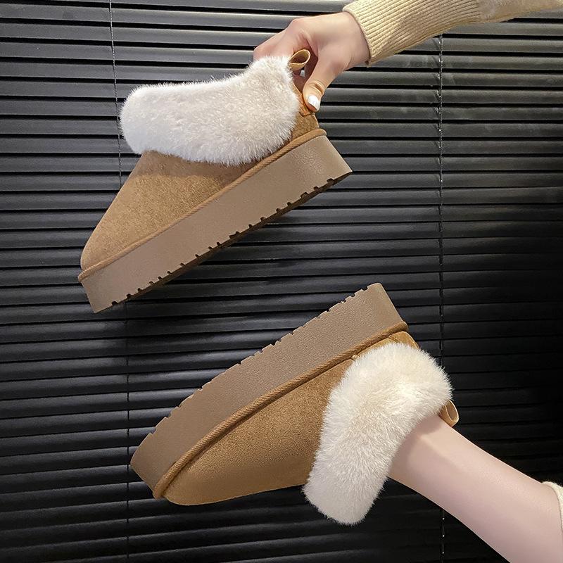 

Сапоги-дутики Mao Mao с мехом женские 2025 зима новая корейская версия на толстой подошве с коротким голенищем утолщенные для защиты стопы и бархатные хлопковые туфли 40 малиновый