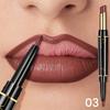 Double-Ended Lip Liner Lipstick Pencil Lip Combo- Moisturizing Semi-Matte Formula for Precise Lip Liner Definition and Color Filling