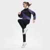 FILA Fitness Series Fashion Comfortable Casual Sports Color Block Loose Hoodie Women hoodies Purple A11W541212FPU