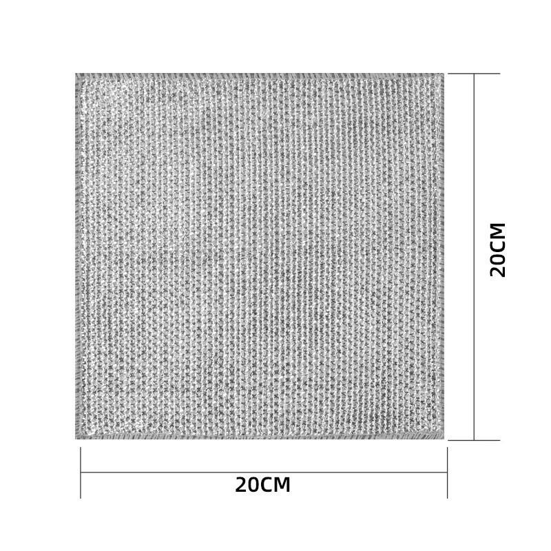 Durable Silver Wire Dishcloth - Non-Scratch Kitchen Pot Brush and Dishwashing Cloth