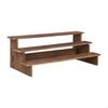 Wooden Display Shelf, Tiered Organizer Stand, Desktop Figurine Rack, Home Office Decor Natural Wood