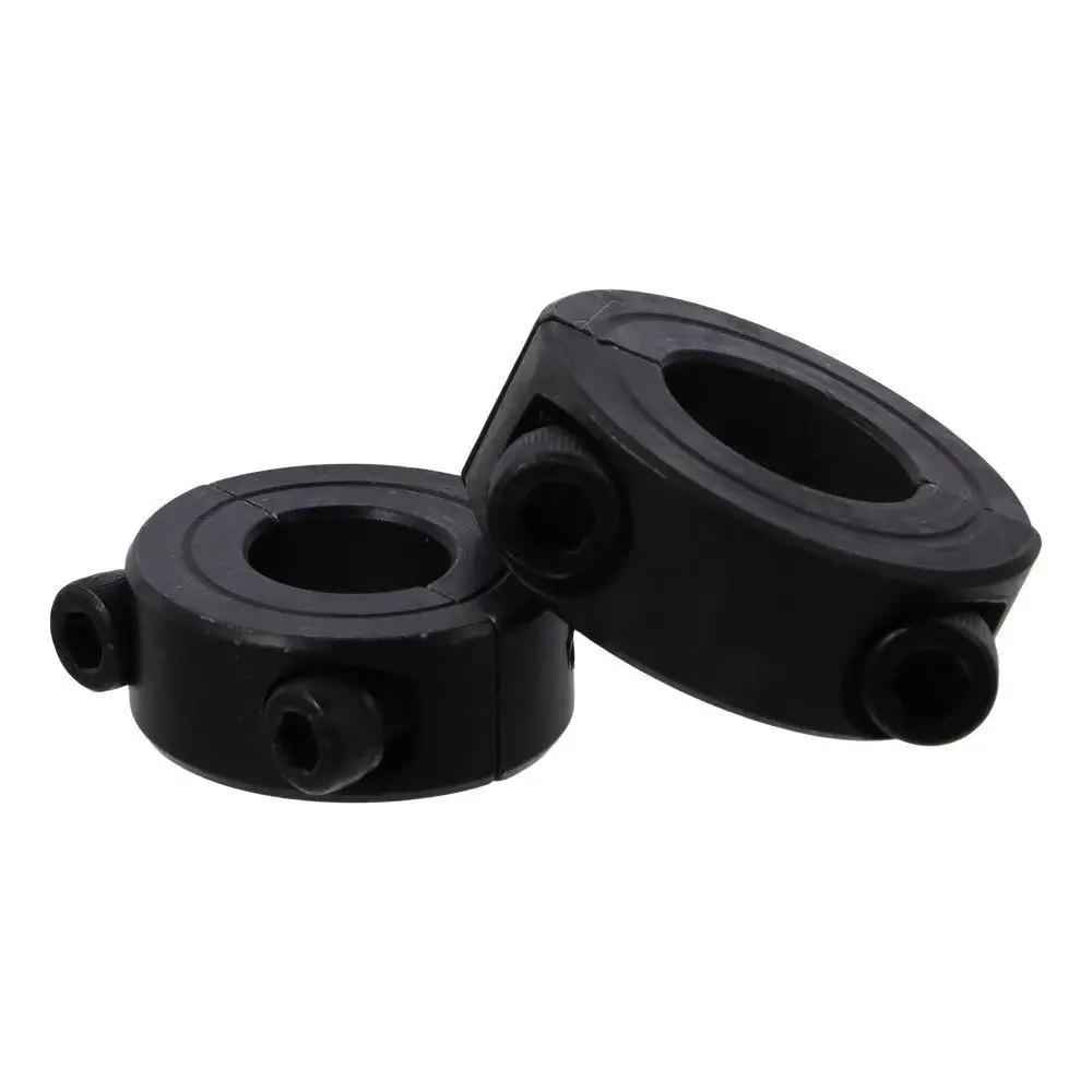 Carbon Steel Shaft Collars Black Inner Diameter 6-55mm Double Split Clamping Collar Hole Retaining Clamp Industrial Automation