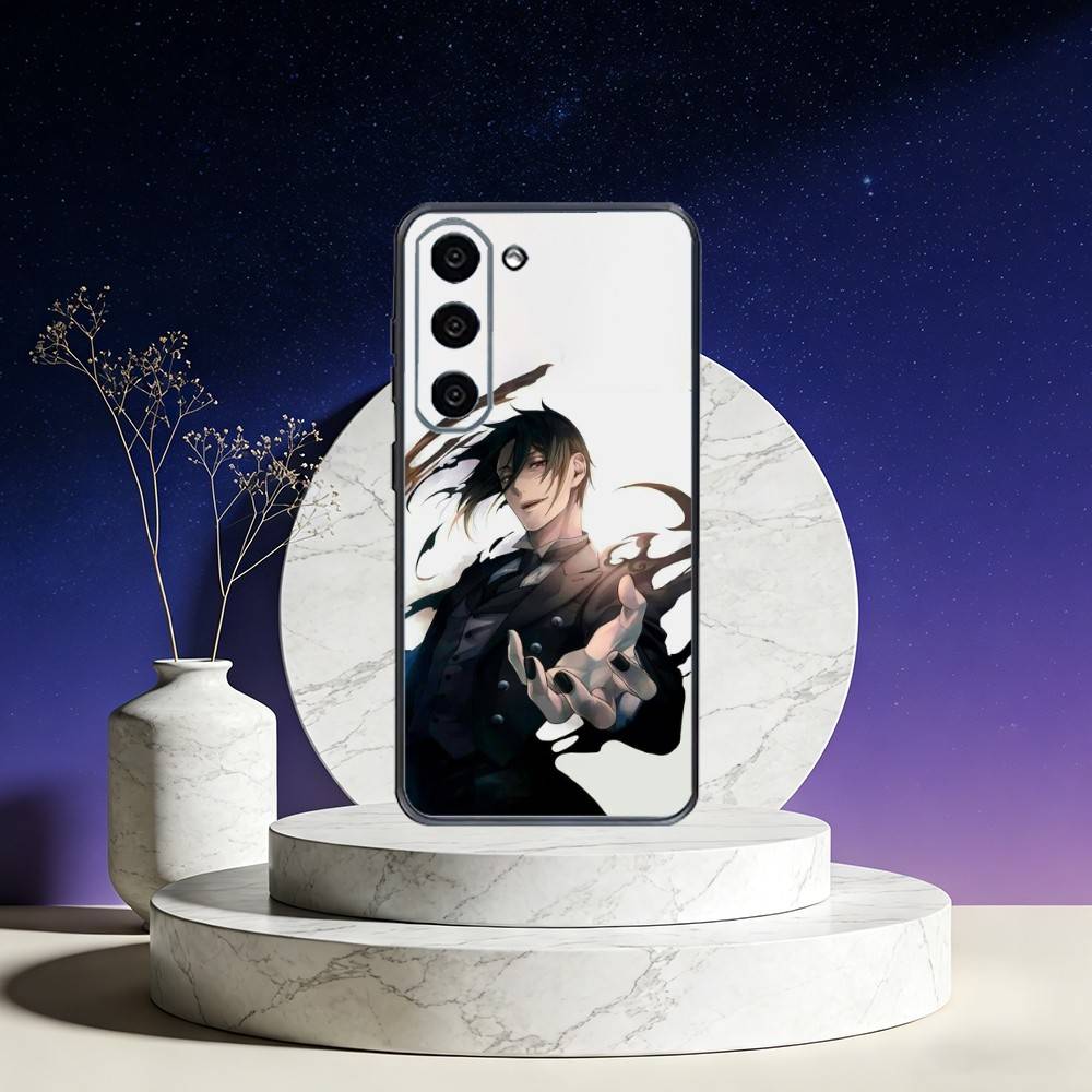 Black Anime B-ButlerS Phone Case For Samsung Galaxy A73,A72,A71,A70,A53,A52,A51,Others Soft Black Cover