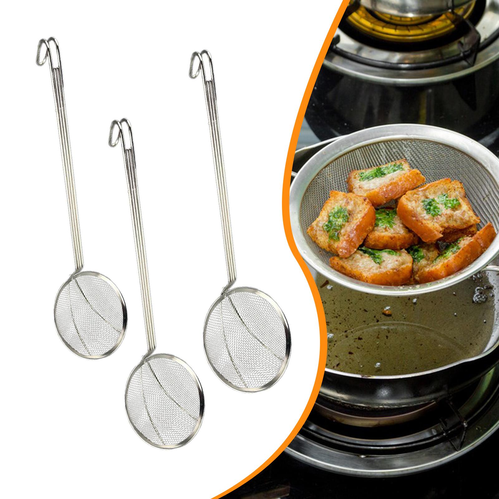 

Skimmer Ladle Spaghetti Drain Strainer Spoon Food Strainer for Frying for French Fries 17.5cm
