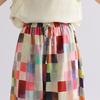 DIMANAF 2026 Autumn New Plus Size Women Long Pants Print Floral Cotton Linen Vintage Loose Elastic Waist Casual Lady Bottoms