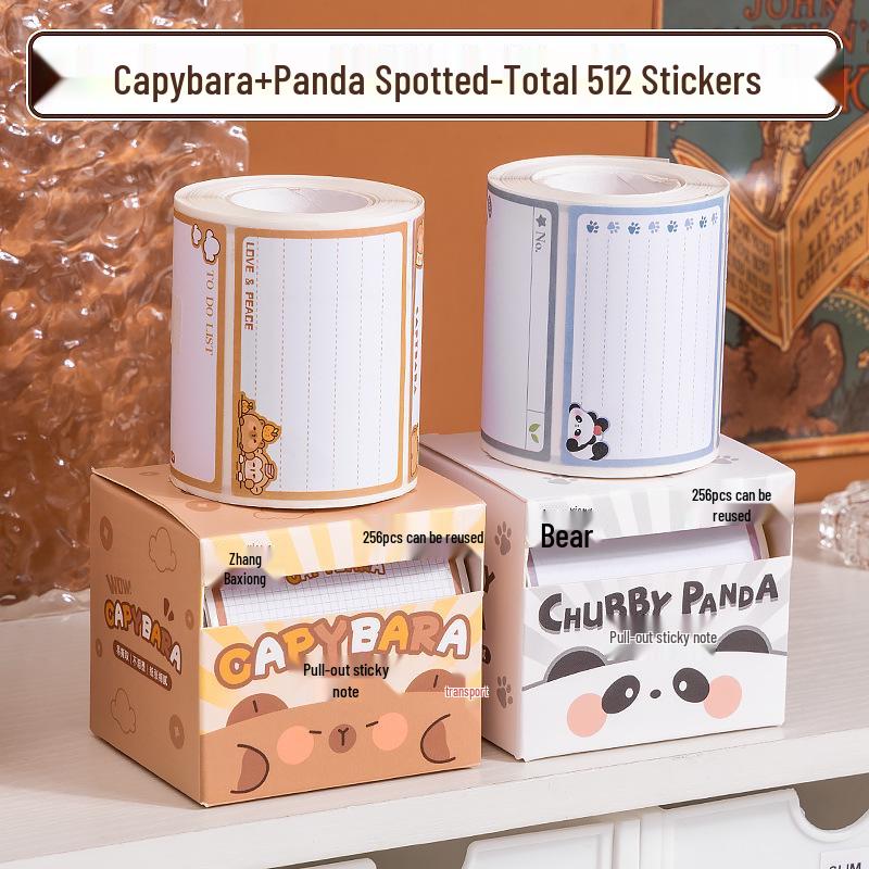 Kaba Bear Adhesive Correction Sticky Notes for Students