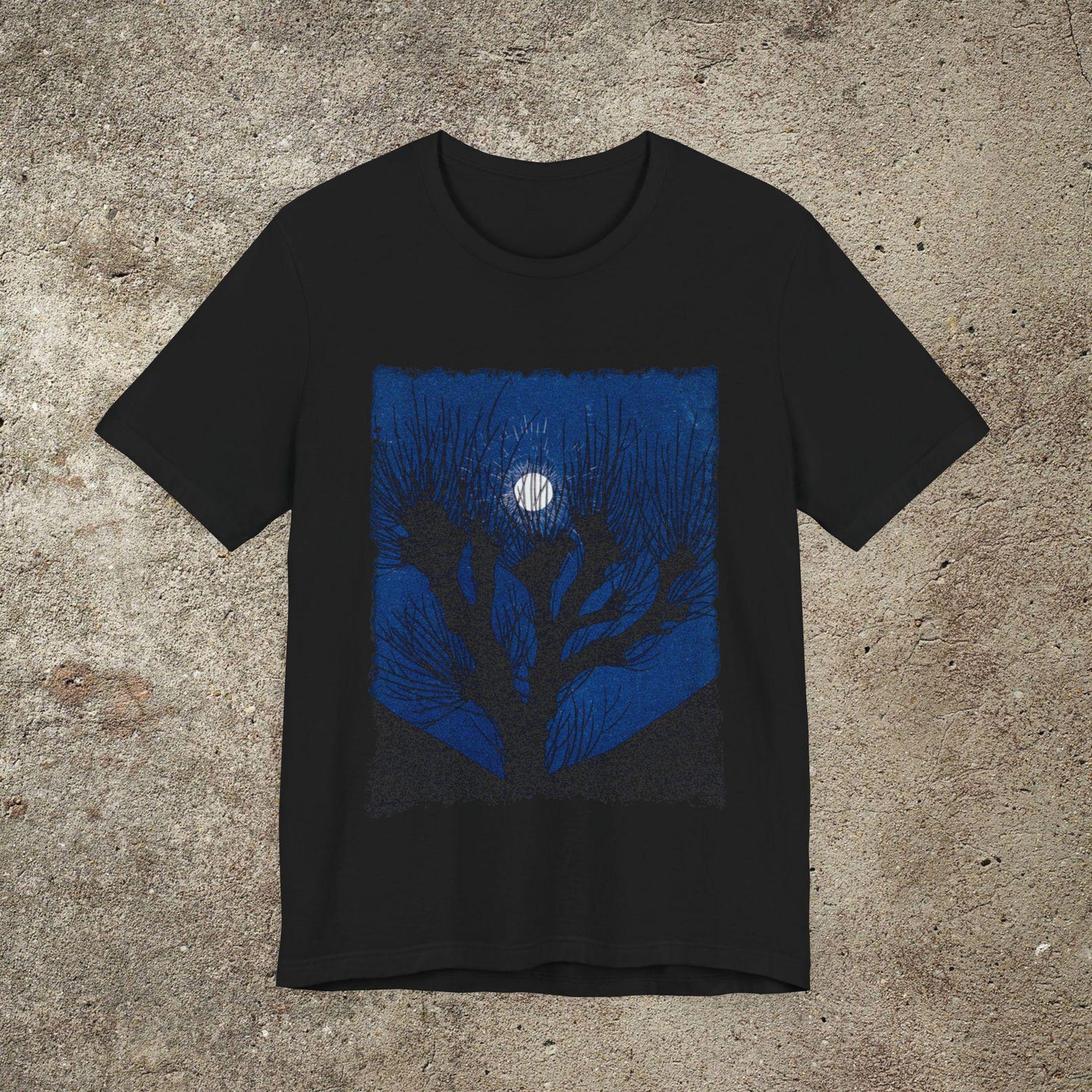 Vintage Full Moon Tree Art Nouveau Graphic Print, Botanical Unisex Top, Nature Lover T-Shirt 3XL