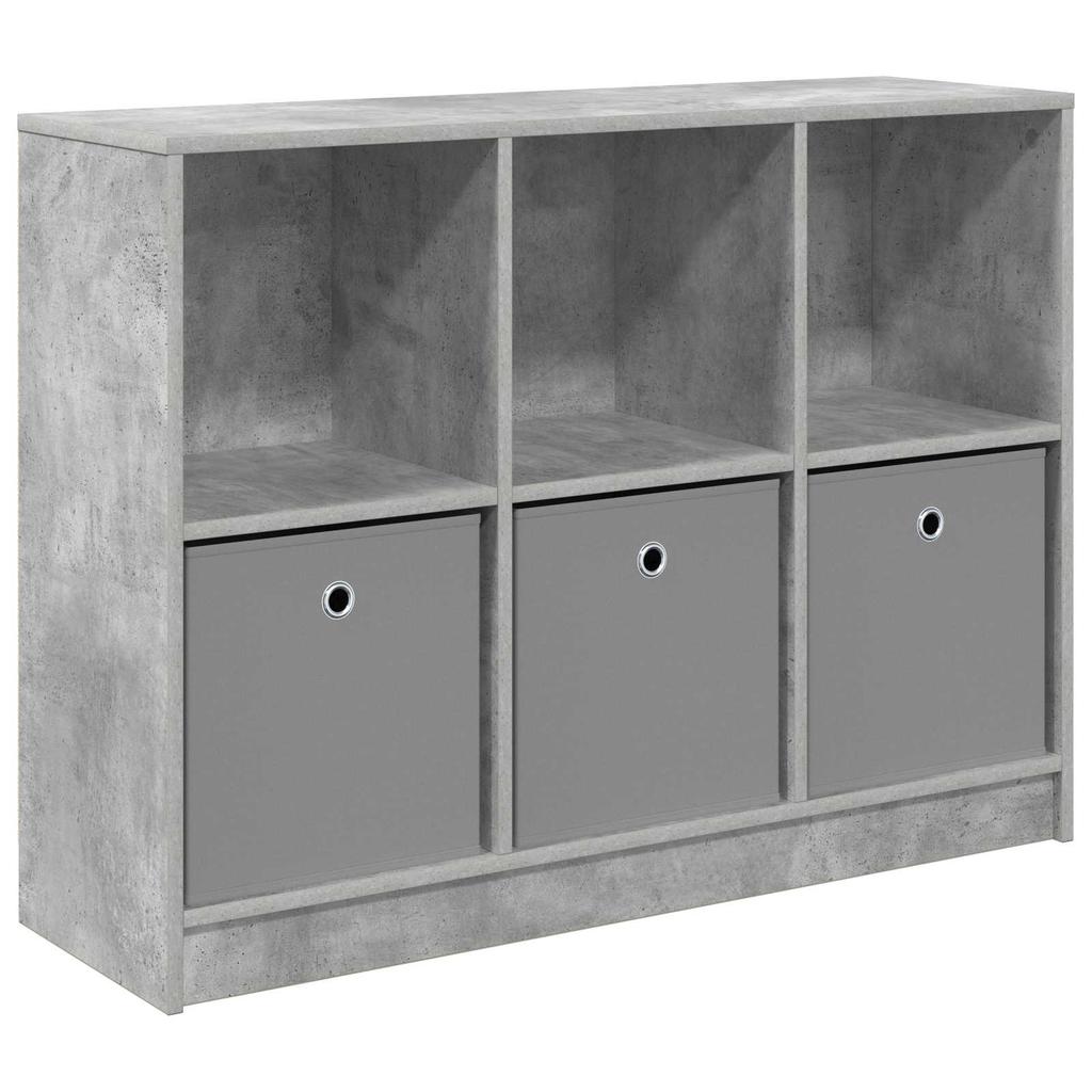 Sideboard with Drawers Concrete Grey 102 x 32 x 73.5 cm