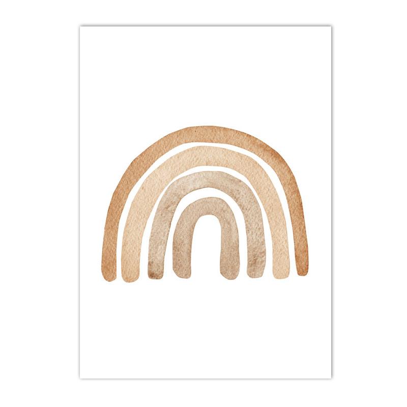 Boho Posters Cartoon Bear Canvas Painting Custom Name Poster Star Rainbow Wall Art Print Nursery Picture Baby Kids Room Decor