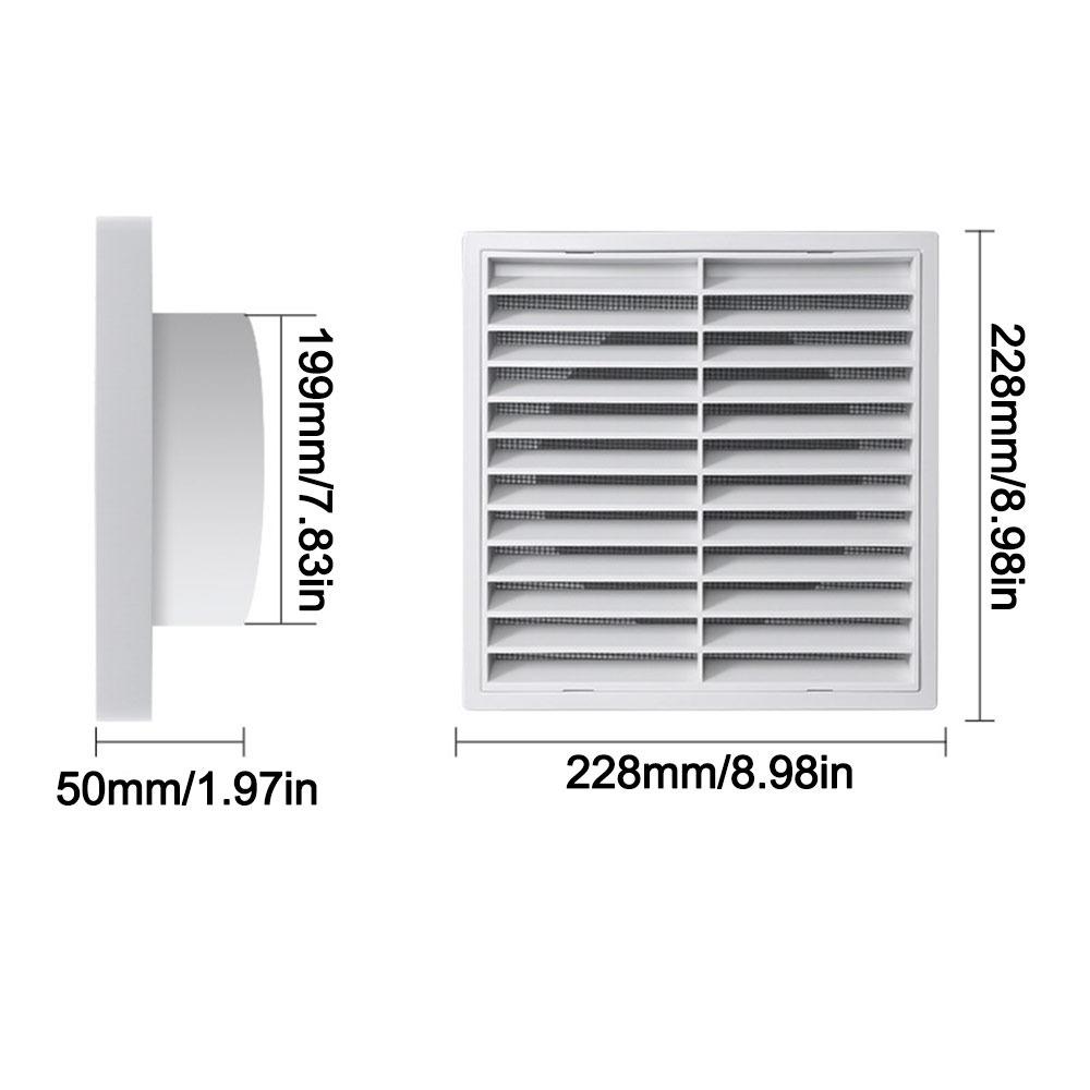 Square Air Vent Grille Cover 4/5/6/8In Duct Vent Cover Ventilation Grille  Ventilation Accessories