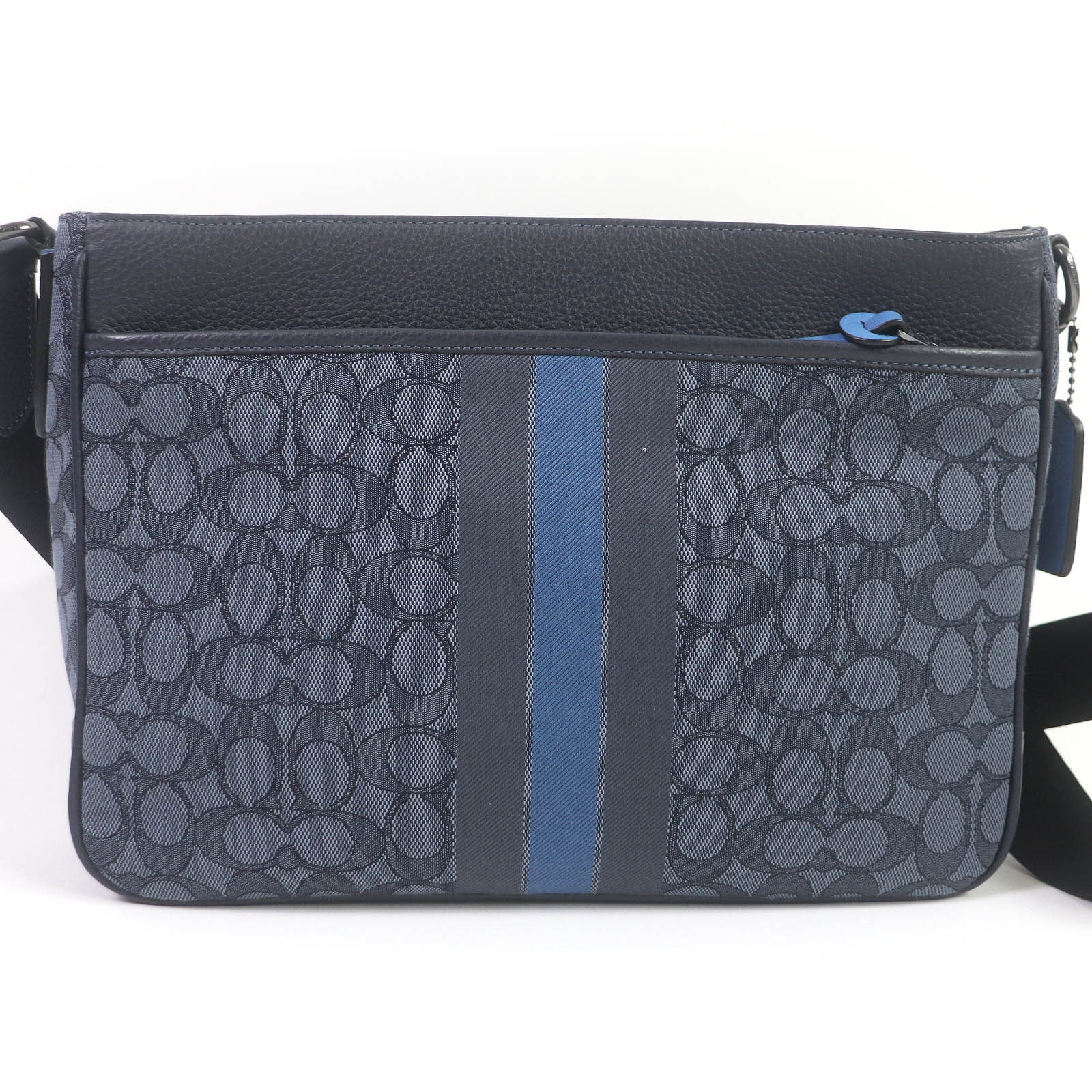 Excellent COACH Shoulder Bag  Crossbody Signature Jacquard with Varsity Stripes Used