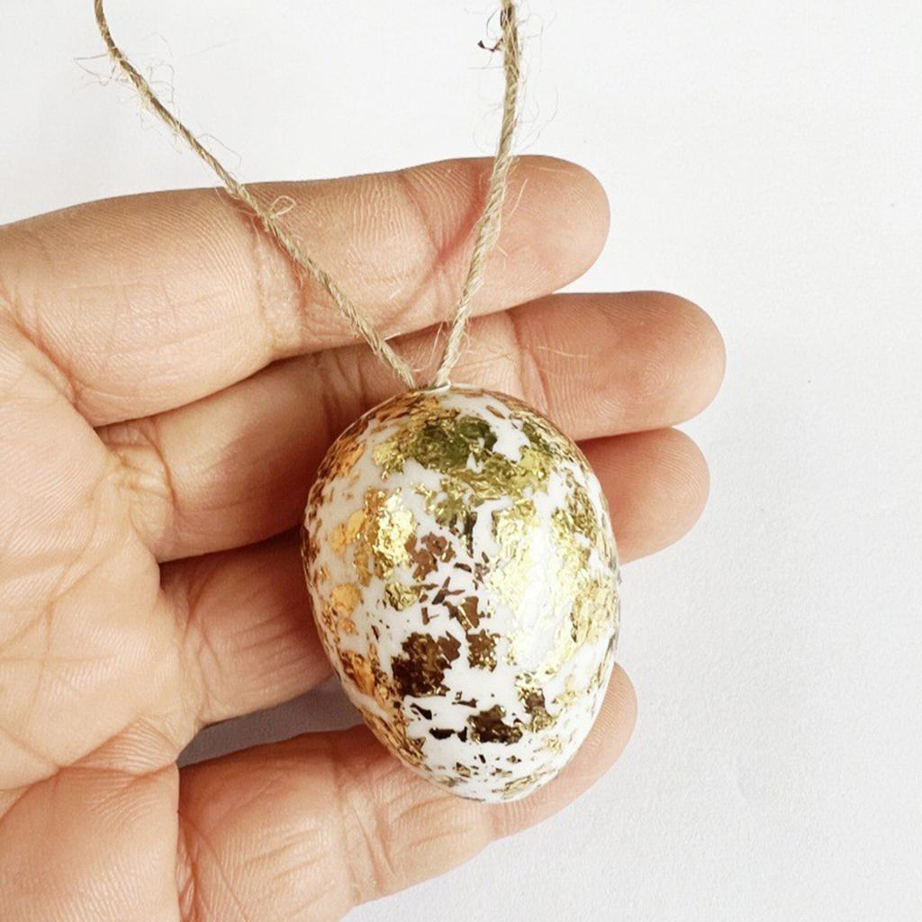 Velikonoční dekorace, Velikonoční vajíčka samolepky, Zlaté fóliové přívěsky, Sváteční večírky, Simulovaná vajíčka