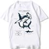 Women Beach Diving White Tshirt Vintage Whale Shark Anatomy Biology T-shirt Women Casual T Shirts Aesthetic Clothes