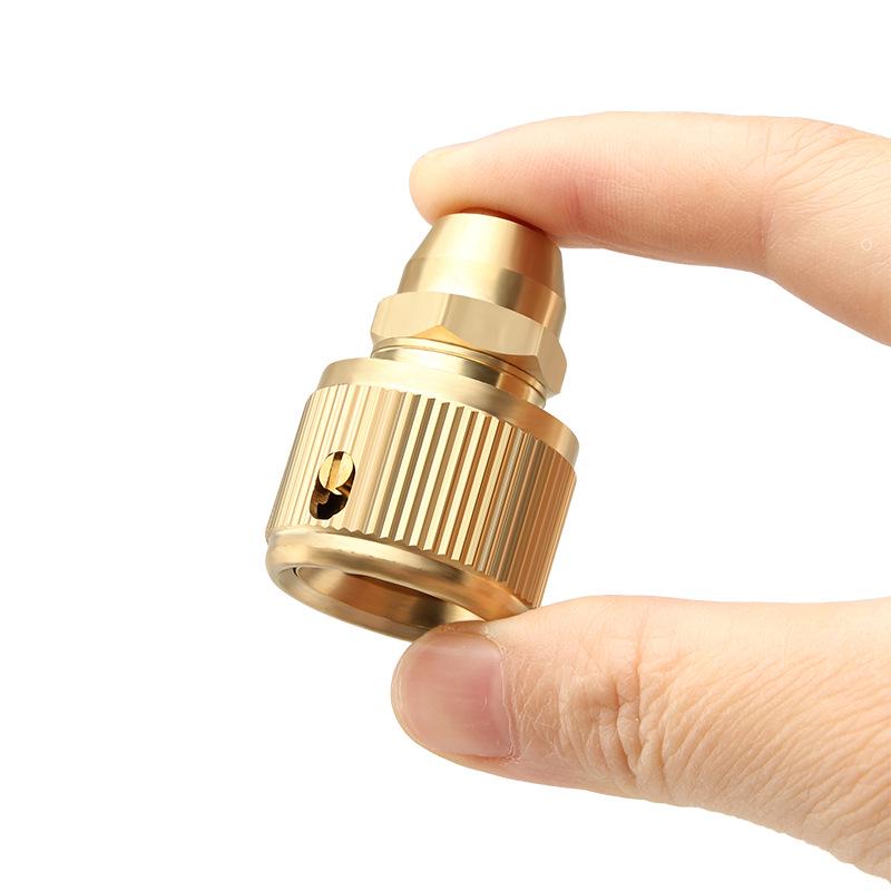Quick Connect 3-Point Pure Copper Water Pipe Connector for Household and Car Wash