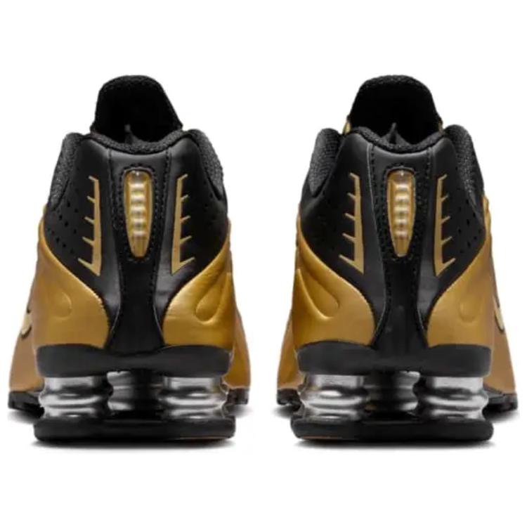 New Nike Shox R4 Black Metallic Gold Women's AR3565-005