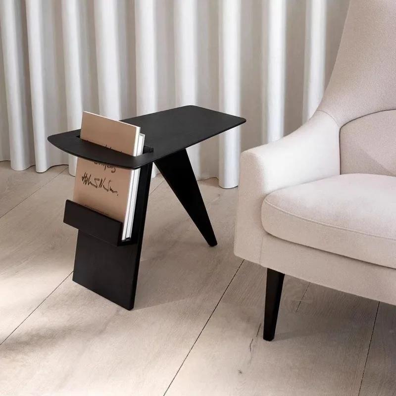 Sofa Side Table Light Luxury Creative Narrow Coffee Table Desk Modern Minimalist Seating Area Book Wood Side Desk