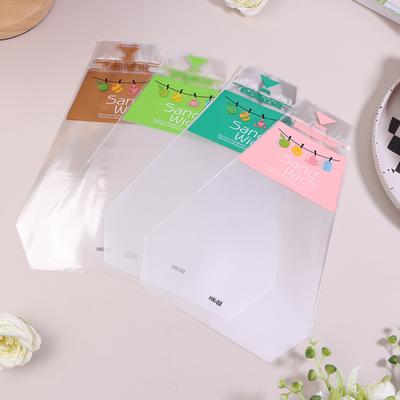 100Pcs Sandwich Packaging Transparent Baked Triangle Cake Bread Baking Food Disposable Packaging Transparent Bag