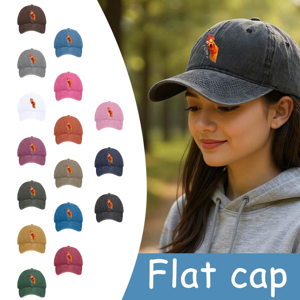 Cap Mens Womens Embroidered Distressed Adjustable Sun Hat Cotton Funny Hats