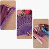 1Pc Flower Pattern Elegant & Luxurious Folding Fan Vintage Dance Fan Fashion Chinese Style Hand Held Stamping Design