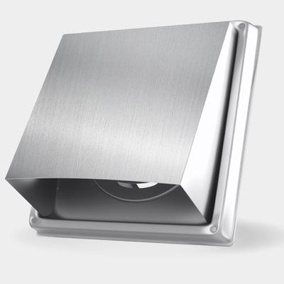 Wall Air Vent Extract Valves Grille Ducting Cover Stainless Steel External Wall Rain Hat Square Air Outlet Enduring