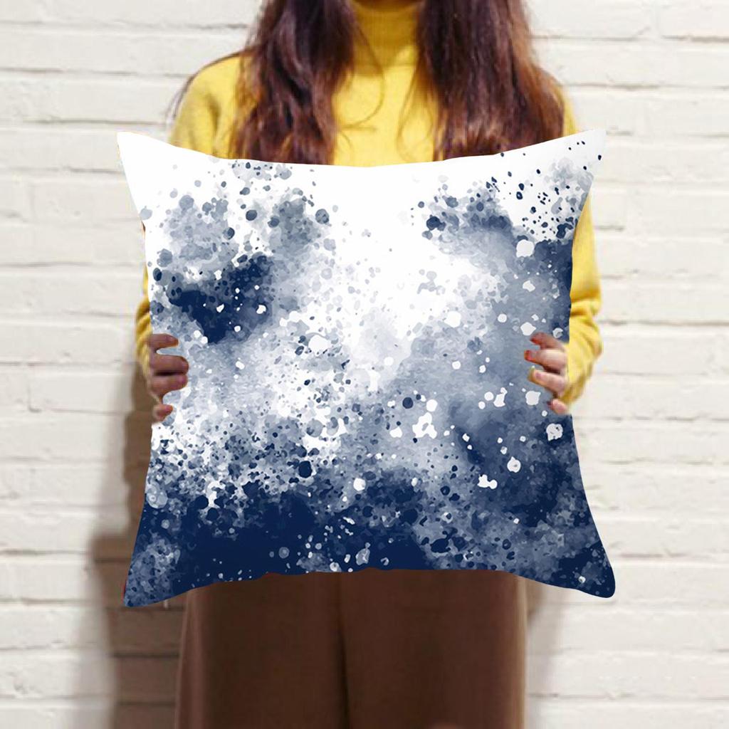 Cushion Cover Square Decorative Various Styles Practical Abstract Geometric Print Pillowcase for Living Room