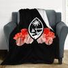 Guam Flower Hibiscus Decal Throw Blanket Soft Cozy Warm Micro Sherpa Flannel Blanket for Bed Sofa Couch Bedroom,gifts,All Season
